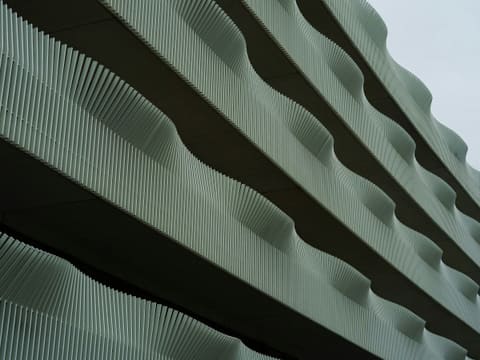 a close up of the side of a building