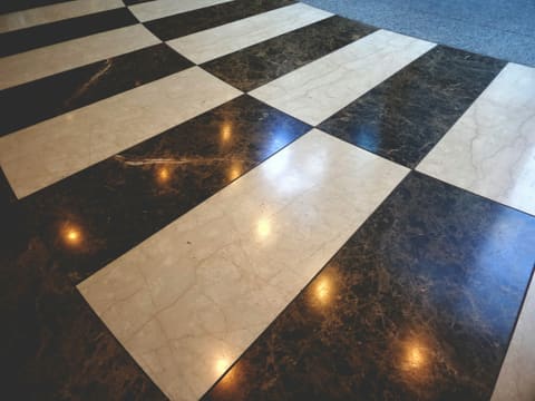 Marble & Granite Flooring: black and white floor tiles
