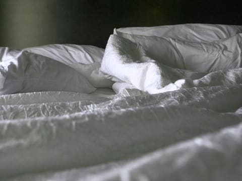 Mattresses: white bedspread