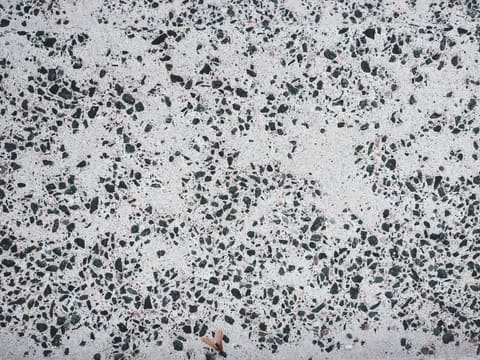 Terrazzo with Recycled Aggregate: white and black abstract painting